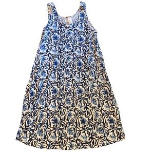 [H&M] blue patterned dress